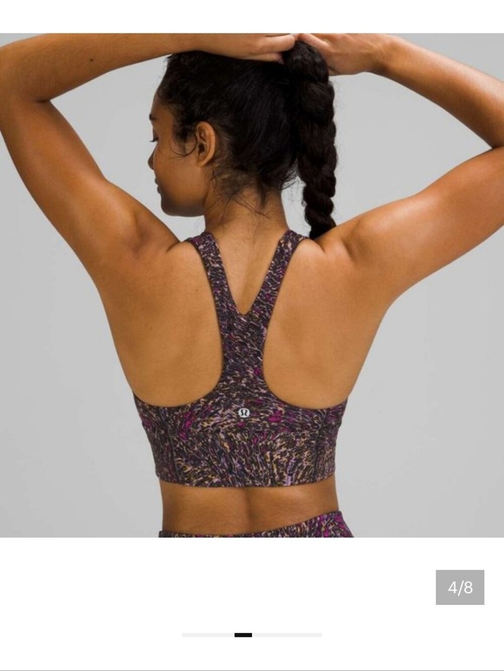Lululemon athletica Topography Multi Long Line Wunder Train Sports Bra Size 6